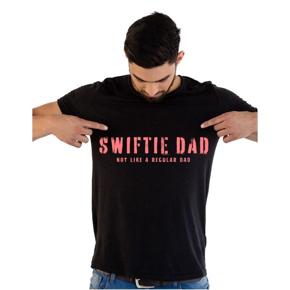 No Brand Other - Swiftie Dad custom t-shirt. Black, white. NWT